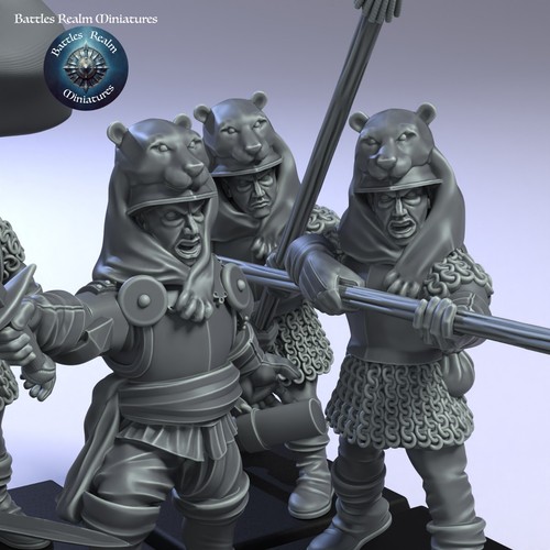 Leopard Pikemen Company - 32mm 28mm - Fantasy - Let slip the dogs of war - Bild 4 von 5