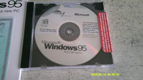 MICROSOFT WINDOWS 95 - PC OPERATING SYSTEM WITH USB SUPPORT, MANUAL, COA & CODE - Picture 2 of 3