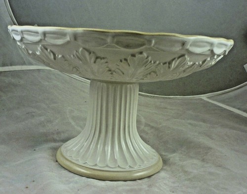 LENOX White 8" Embossed Compote Fruit Bowl - Picture 2 of 8