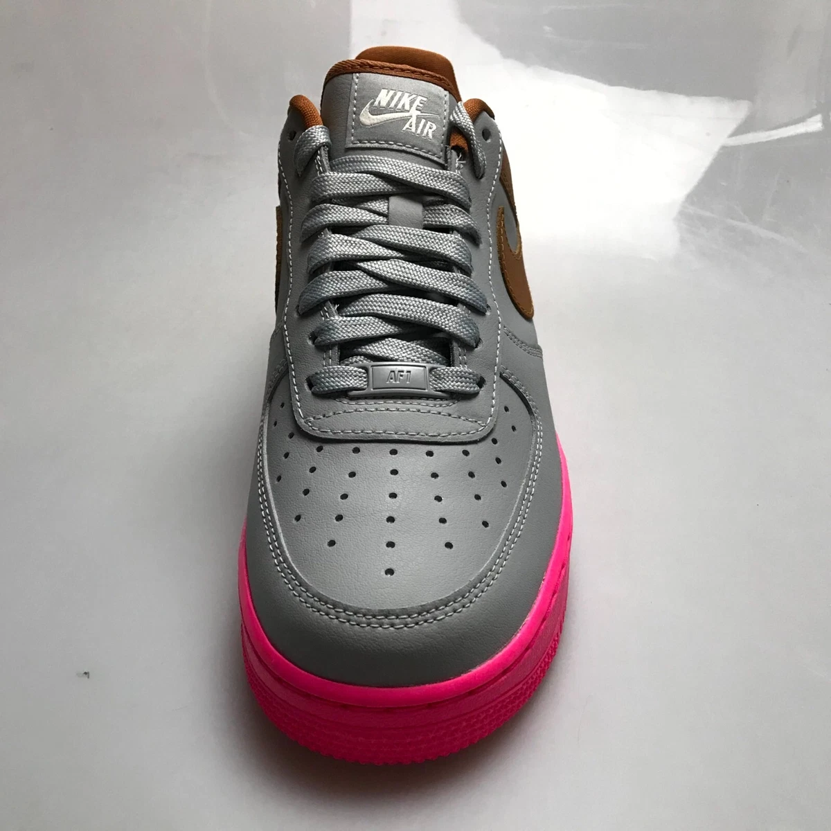 NIKE AIR FORCE 1 BY YOU ID KANYE JASPER LOUIE INSPO GREY BROWN TAN PINK 8.5  (#32