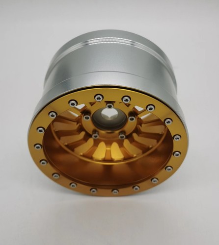 E-VIRATRUE 3.8''Alu Wheel Fits Proline Tire For TRAXXAS Maxx Slash Gold 1pcs - Picture 9 of 15