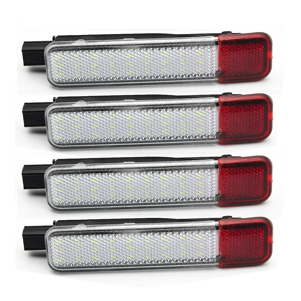 Luz LED de cortesía de puerta 4 piezas para Chevy Silverado Suburban Tahoe GMC Sierra Yukon Foto 2 de 4