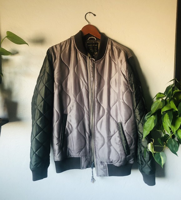 lucky brand quilted bomber jacket