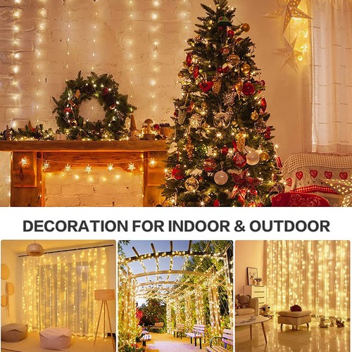 3M 300 LED Waterfall Lights String Light Wedding Party Xmas Decoration - Picture 9 of 12