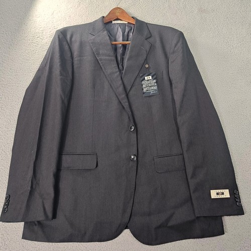 Joseph Abboud Suit Men 44R W34 Gray 100% Wool 2 Buttons Casual Office Business - Picture 7 of 22