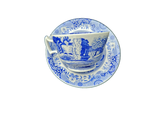 Taza y platillo de desayuno Spode AZUL ITALIANO. - Imagen 7 de 7