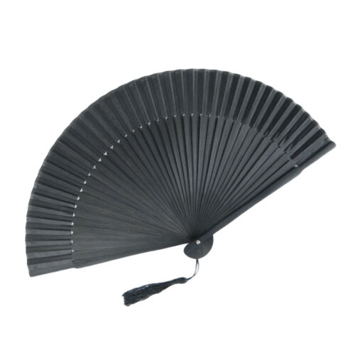 Folding Fan Chinese Style Hand Held Folding Fan Foldable Fan Large Black Fan - Bild 10 von 11