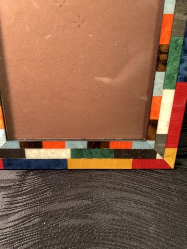 Natalini Hand Made Italy Mira Rosso Multicolor Wood Marquetry Picture Frame - Picture 5 of 12