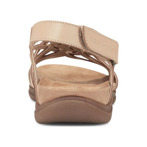 Easy Spirit Women's Mar Leather Slingback Flat Sandals, Beige Size 7.5M - Foto 3 di 4