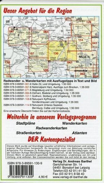 Thumbnail - Östliches Harzvorland - Mansfeld, Hettstedt, Lutherstadt Eisleben 1 :