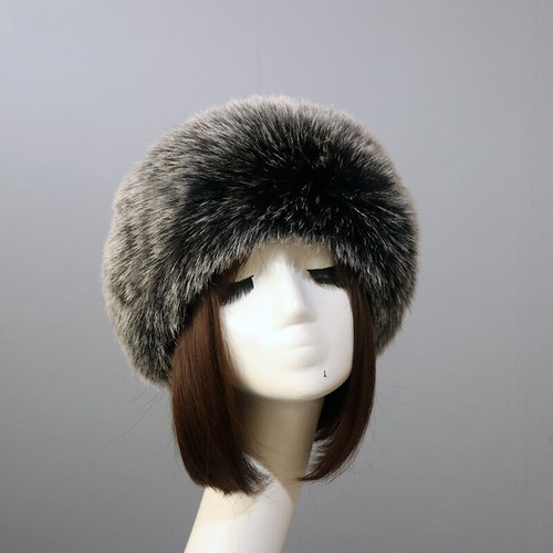 Women's Winter Russian Fluffy Faux Fur Headband Hat Thick Ear Warm Snow Ski Cap - Picture 23 of 26