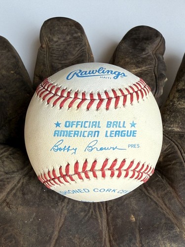 Claudell Washington Signed Autographed Official American League OAL Baseball - Picture 2 of 2