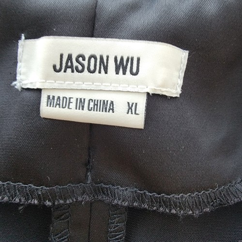 Jason Wu womens Dress size XL Satin Ruched Midi Slip Strappy Back Tie - Picture 6 of 8