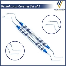 Lucas Curette Dental/Surgical Bone Curettes Serrated Set of 2-PCS By Margalla®