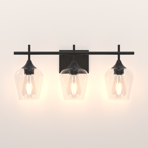 Bathroom Light Fixtures, 1/2/3/4-Light Bathroom Vanity Light fixtures, Clear - Picture 27 of 67