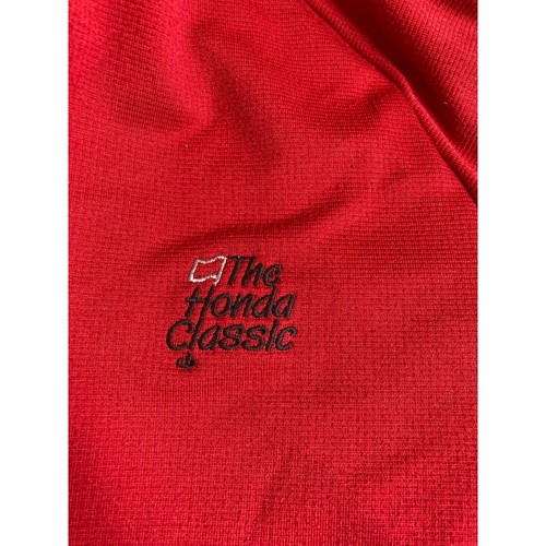 Camisa Adidas Honda Clásica Manga Larga Tejida Gofre Golf Rojo Profundo 1/4 Cremallera Para Hombres M - Imagen 3 de 9