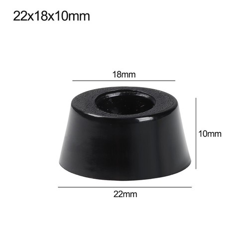 10 pcs Furniture Slip Feet Black Speaker Bed Table Box Tapered Rubber Protection - Picture 32 of 36