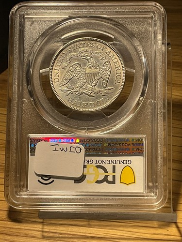 Medio dólar sentado 1874 flechas 50c PCGS detalles AU bonitos - Imagen 3 de 3