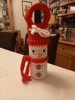 HANDMADE CROCHET SNOWMAN WINE COSY COVER HOLDER CHRISTMAS GIFT IDEA BRAND NEW