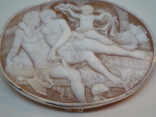 Museum quality Master Hand carved Sardonyx cameo set in Italian silver-signed - Picture 3 of 7