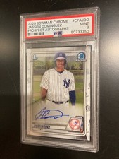 2020 BOWMAN CHROME JASSON DOMINGUEZ #CPAJDO Prospect Auto PSA 9 MINT