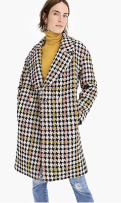 tweed oversized coat