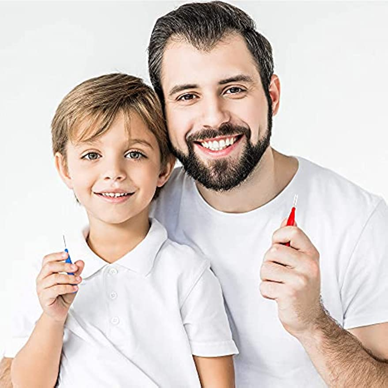 100 PCS Dental Plastic Interdental Brush Floss Sticks Tooth Head Oral