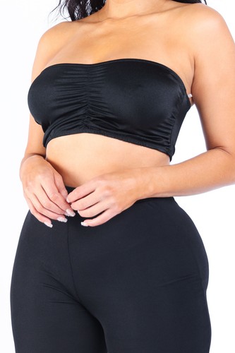 Women's Casual Sleeveless Off The Shoulder Tube Top Bandeau Nylon Spandex Comfy - Picture 34 of 48