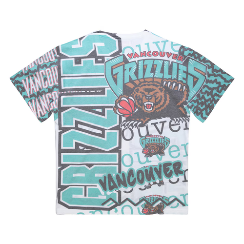 Mitchell & Ness Vancouver Grizzlies Jumbotron 2.0 Sublimated S/S White Tee Shirt - Picture 2 of 7