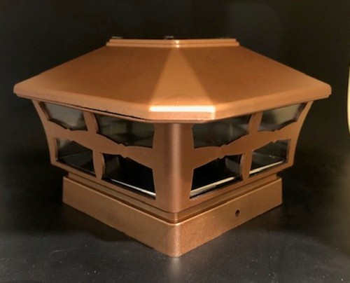 Garden Solar Copper Post Deck Fence Cap Lights SMD LED Vinyl/PVC Wood Post 5X5 - Picture 6 of 57