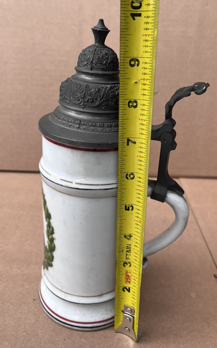 Seltener Vintage August von Mackensen Germany Deckel Bier Stein Keramik 9,75" - Bild 9 von 10