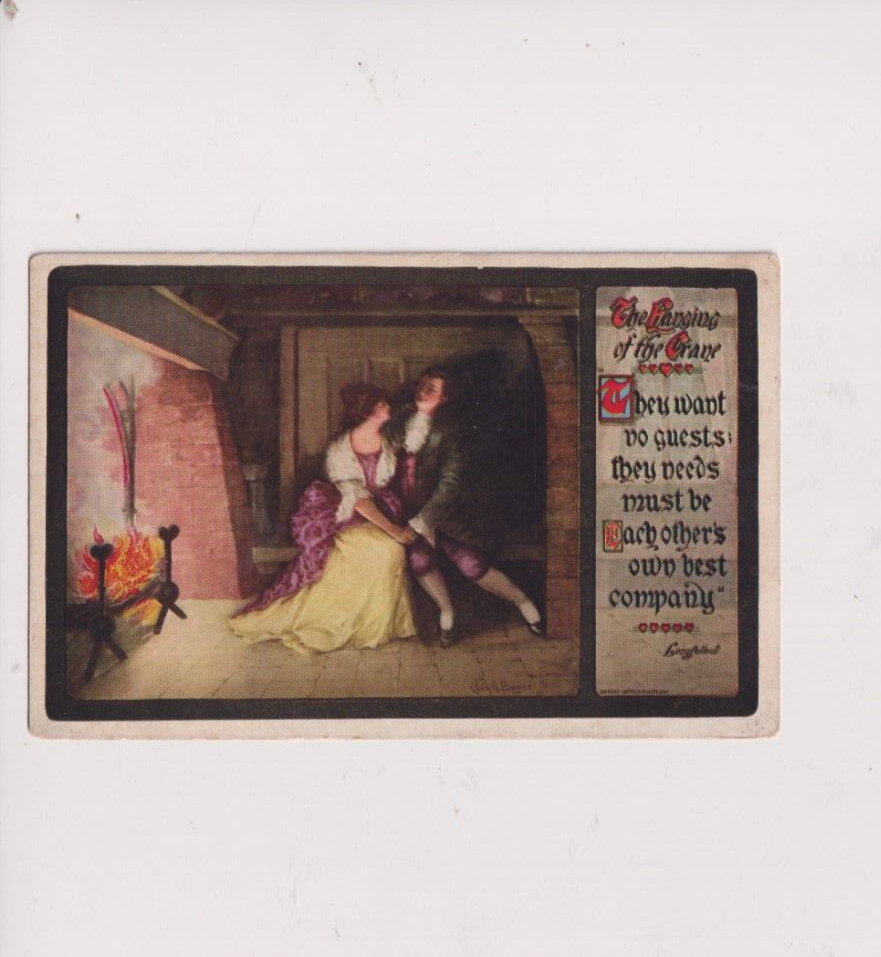 Postcard The Hanging Of The Grave Longfellow Colorgravure