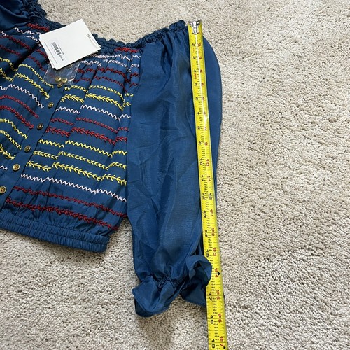 Carolina K Alexa Blouse in Blue Sz M NWT - Picture 11 of 12
