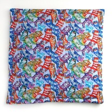 Colorful Cat Mat, Catnip Filled Pillow, 16.5 x 16.5 inches