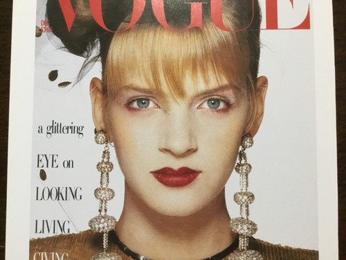 1985 UMA THURMAN VOGUE COVER PAGE/POSTER Approx Size = (8” x 6”) IDEAL 4 FRAME - Picture 5 of 16
