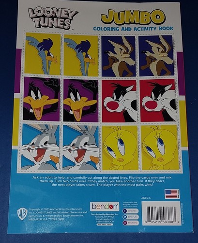 Looney Tunes Coloring/Activity Books: Vintage 1990 & New 2023 Bugs Bunny - Picture 8 of 9