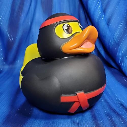 Ninja Squeaky Rubber Duck Black RETIRED NEW - Picture 1 of 6