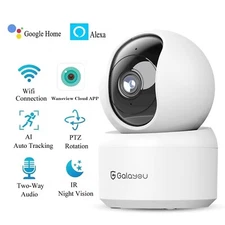 Galayou 2K 3MP WiFi Security IP Camera 360°Pan Tilt 2-Way Audio IR Night Vision