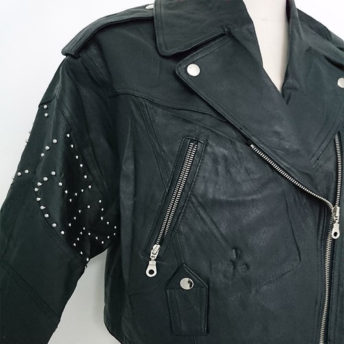 6127 Giacca Front vintage da in pelle Line Art donna wCqa8zw