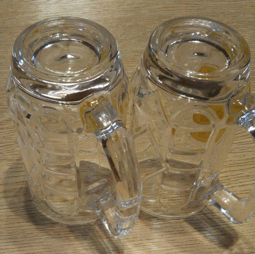 Suntory Kaku Whisky Soda Mug Glass 12.7oz. 375ml 1 Pair Set Japan Highball Cup - Picture 4 of 9
