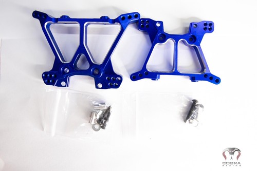 CR Blue Aluminum Shock Towers for Traxxas 4x4 Slash, Stampede, Hoss - Picture 8 of 8