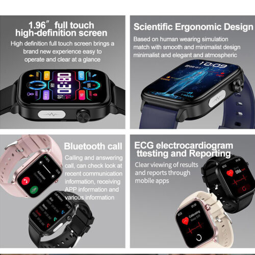1.96 inch Sports Men Smart Watch Bluetooth Call AI Voice SOS Women Smartwatch - Picture 7 of 23