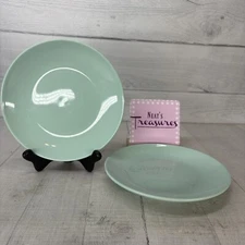 Project 62 Target AVESTA Light Green Stoneware Smooth Coupe Salad Plates Set 2