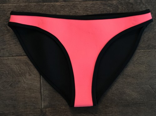 BRA SOCIETY Damen Neopren Schwimmen Bikini Hipster UNTERTEIL Badeanzug Orange M/S - Bild 2 von 5