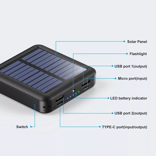 9000000mah Solar Power Bank Pack USB LED Pack Battery Fast Charger For Phone NEW - 第 14/16 張圖片