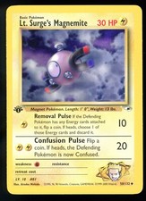 Lt. Surge's Magnemite Gym Heroes 50/132 1st Edition Uncommon Pokemon Card WOTC