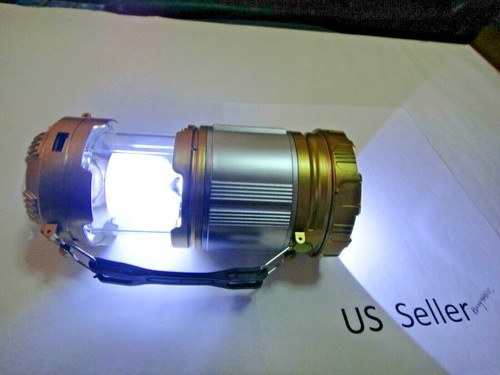2 in 1 Solar Camping Lantern Lamp Portable Outdoor Rechargeable LED Tent Hiking - Picture 6 of 8