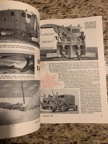 Popular Mechanics January 1946 Railway Snow Plow Vintage Science Ads - Picture 4 of 9