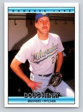 Doug Henry 1992 Donruss #663 Milwaukee Brewers RC