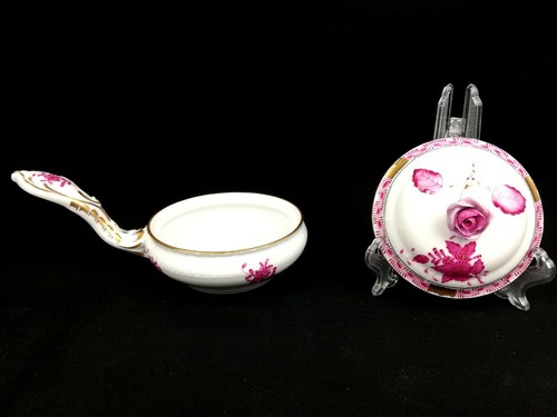 Herend Chinesischer Bouquet Himbeermarmeladenhalter - Bild 7 von 11